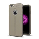 Smcase iPhone 6s Plus Deri Dokulu Silikon