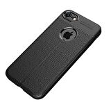 Smcase iPhone 7 Deri Dokulu Silikon