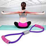 Pilates İpi Jimnastik Lastiği Egzersiz Bant Yoga Plates Lastik Spor Kondisyon Direnç Lastiği Mor