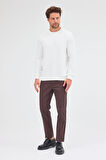 Krem Uzun Kol Bisiklet Yaka Düz Pamuklu Comfort Fit Sweatshirt 1013255150