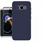 Smcase Samsung S8 Lüks Silikon Kılıf  Full Kapatan Cam