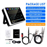 Fnirsi 1013D ADS1013D 2 Kanal 100MHz 1GSa/s Dijital Dokunmatik Tablet Osiloskop + P4100 Prob Dahil