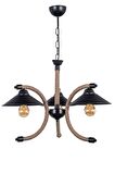 ROPE3 LÜ HALATLI ŞAPKALI AVİZE (SİYAH)