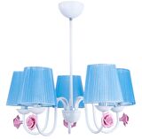 SAMARA OTURMA 5 Lİ AVİZE BEYAZ (MAVİ ŞAPKALI)