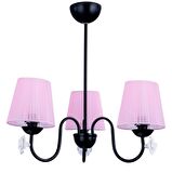 SAMARA ÇOCUK ODASI 3 LÜ AVİZE SİYAH (PEMBE ŞAPKALI)