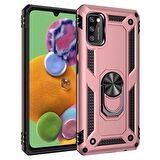 Gpack Samsung Galaxy A41 Kılıf Tank Koruma Vega Standlı Yüzüklü MıknatıslıNano Glass