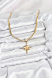 316L Çelik Zincir Gold Renk Kutup Yıldızı Model Kadın Kolye