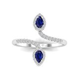 0,60 Karat Pırlantalı Safir Yüzük