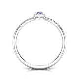 0,60 Karat Pırlantalı Safir Yüzük