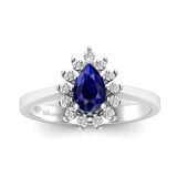0,50 Karat Pırlantalı Safir Yüzük