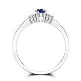 0,50 Karat Pırlantalı Safir Yüzük
