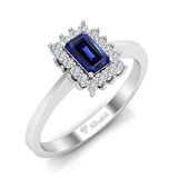 0,65 Karat Pırlantalı Safir Yüzük