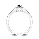 0,50 Karat Pırlantalı Safir Yüzük