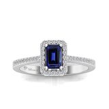 0,55 Karat Pırlantalı Safir Yüzük