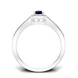 0,55 Karat Pırlantalı Safir Yüzük