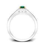 0,55 Karat Pırlantalı Zümrüt Yüzük