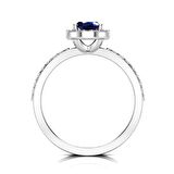 1.50 Karat Pırlantalı Safir Yüzük