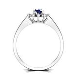 0,60 Karat Pırlantalı Safir Yüzük