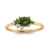 Tasarım Renkli Taşlı Pırlanta Yüzük