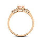 Morganite Oval Pırlanta Yüzük