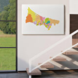 Harita Sepeti İstanbul İlçeler Haritası Dekoratif Kanvas Tablo 1017