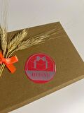 Hediye Kırmızı Yuvarlak Yapışkanlı Etiket 5x5 cm 100 adet