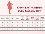 Kadın Desenli Bisiklet Yaka 3 Düğmeli Yırtmaç Detaylı Büyük Beden Viskon Uzun Kol Pijama Takımı 