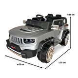 Fenomen 4X4 12V Çift Kişilik Uzaktan Kumandalı Akülü Araba Gri