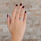 Zirkon Taşlı Spider Tasarım 925 Ayar Gümüş Kadın Yüzük