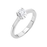 Starlight Diamond Pırlanta Montür "U" Tasarım 925 Ayar Gümüş Bayan Tektaş Yüzük