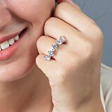 Starlight Diamond Pırlanta Montür Elegance 925 Ayar Gümüş Kadın Beştaş Yüzük