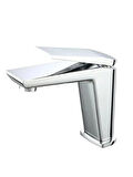 Modern Premium Lavabo Bataryası Sıcak-Soğuk Girişli Krom