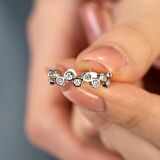 Zirkon Taşlı Taç Tasarım Silver Renk Free Size 925 Ayar Gümüş Kadın Yüzük