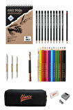 Art Liva120 Gr Eskiz Defteri A5 50 Yaprak Faber-castell Grip Kuru Boya Kalemi Lyra Çizim Eskiz Seti