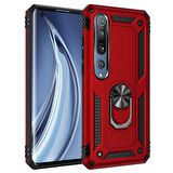 Gpack Xiaomi Mi Note 10 Lite Kılıf Tank Koruma Vega Standlı Yüzüklü Mıknatıslı