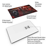 Türk Bayrağı Cam Tablo - Yatay Motif 01-006