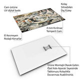 Sanatsal Cam Tablo - Kübizm - Dikey Motif 02-003