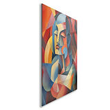 Sanatsal Cam Tablo - Kübizm - Dikey Motif 02-019