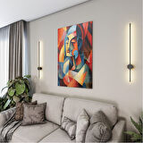 Sanatsal Cam Tablo - Kübizm - Dikey Motif 02-019