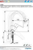 E.c.a Niobe Banyo Lavabo Bataryası Kuğu Daire Borulu Lavabo Bataryası 102188054