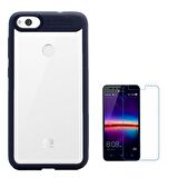 Smcase Huawei P9 Lite Mini Çift Renk Silikon Kılıf  Nano Ekran Koruyucu