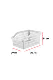 6’lı Buzdolabı Organizeri Düzenleyici Çok Amaçlı Dolap Düzenleyici Beyaz 12x30x14 cm