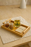 Küçük Bambu Dikdörtgen Servis Tepsisi 23,5×35 cm