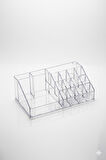 Şeffaf Akrilik Banyo Kozmetik Düzenleyici Organizer 13x22x8 cm