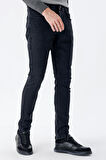 Siyah  5 Cep Ekstra Slim Fit Dar Kesim Casual Denim Pantolon 1023235161