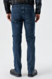 Lacivert Gabardin %100 Pamuk 5 Cep Slim Fit Dar Kesim Casual Denim Pantolon 1023235163