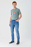 Koyu Mavi Gabardin Pamuklu 5 Cepli Slim Fit Dar Kesim Casual Denim Pantolon 1023240154
