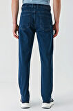 İndigo Mavi Gabardin Pamuklu 5 Cepli Slim Fit Dar Kesim Casual Denim Pantolon 1023240155