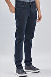 Koyu Lacivert Gabardin Pamuklu 5 Cepli Slim Fit Dar Kesim Casual Denim Pantolon 1023240158