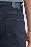 Koyu Lacivert Gabardin Pamuklu 5 Cepli Slim Fit Dar Kesim Casual Denim Pantolon 1023240158